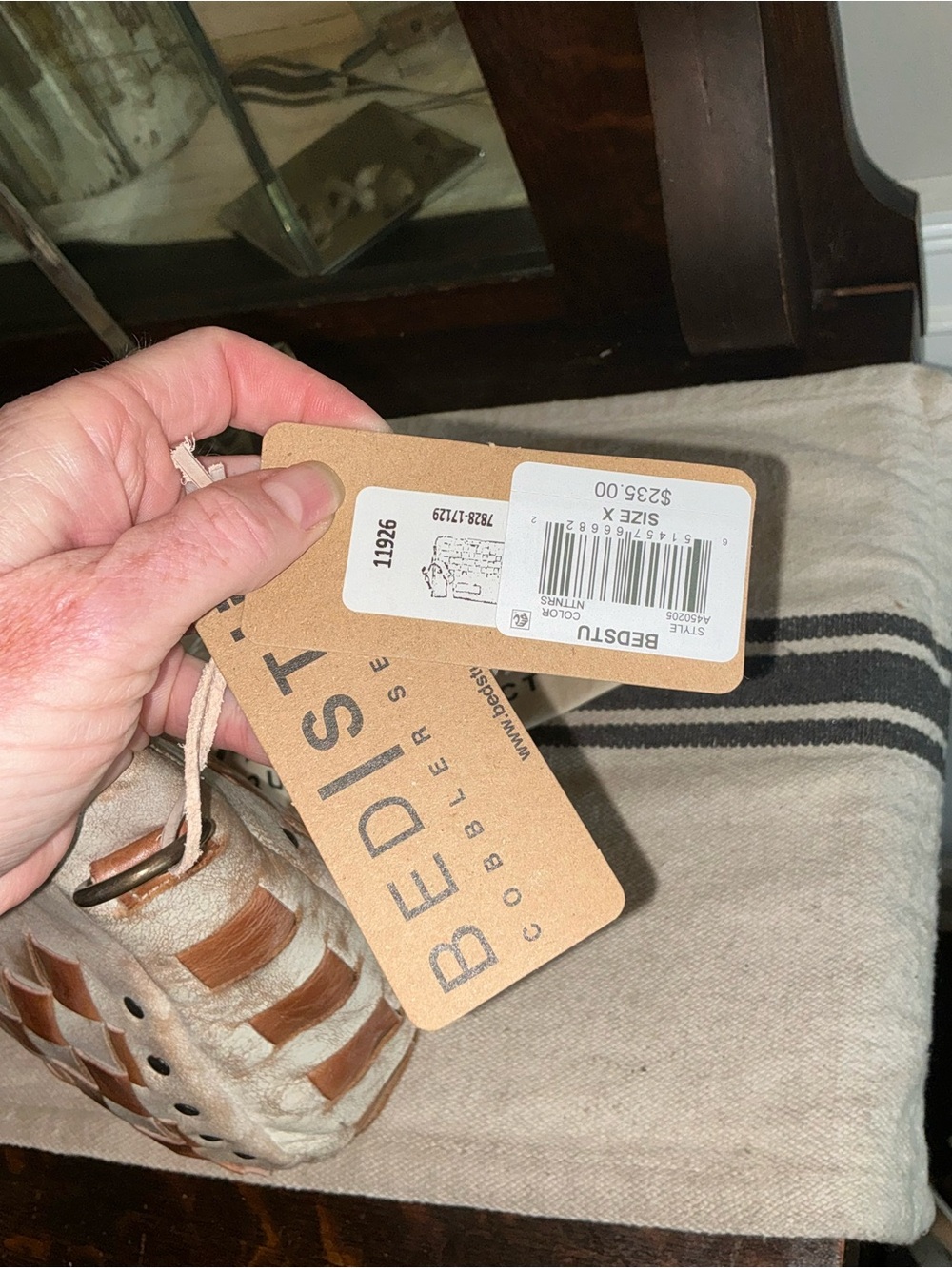 NWT Bed Stu Leather Keiki Crossbody Bag Handbag Nectar Lux Tan Rustic MSRP $235 - Picture 5 of 14